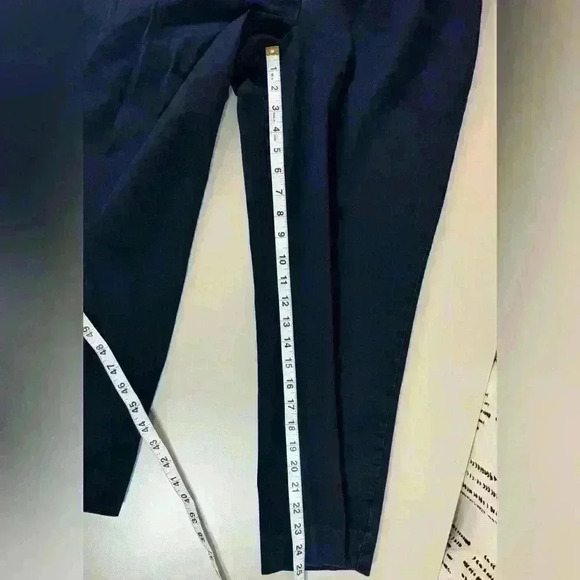 Talbots Signature Navy Ankle CropStraight Leg Khaki Chino Pants Women’s 16 Fall - Picture 10 of 12